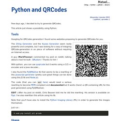 Python and QRCodes