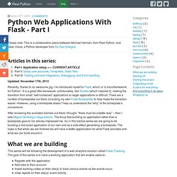 Python Web Applications With Flask - Part I