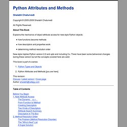 Python Attributes and Methods