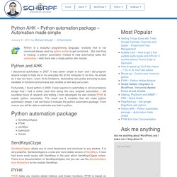 Python AHK - Python automation package - Automation made simple