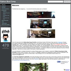 Python Boot Camp