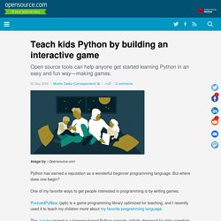 Teach kids Python by building an interactive game