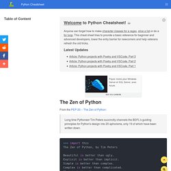Python Cheatsheet - Python Cheatsheet