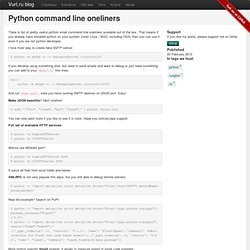 Python command line oneliners