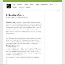 Python Data Types