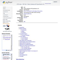 Python Database API Specification v2.0