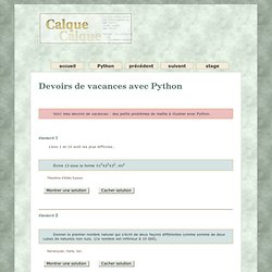 python devoirs