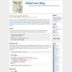 Python gnupg (GPG) example