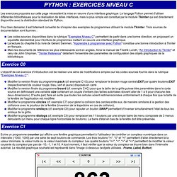 Python : Exercices Niveau C