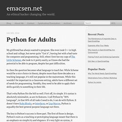 Python for Adults - emacsen.net