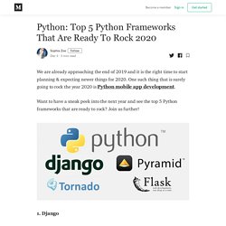 Top 5 Python Frameworks That Are Ready To Rock 2020