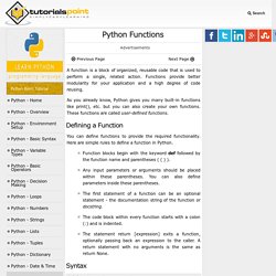 Python - Functions