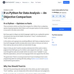 R vs Python: head to head data analysis