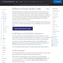 Python in Visual Studio Code