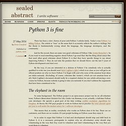 Python 3 is fine