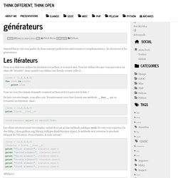 Python : Les itérateurs et les générateurs