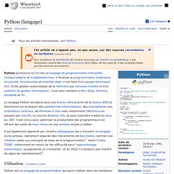 Python (langage) - Article Wikipedia