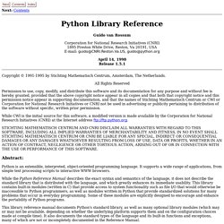 Python Library Reference