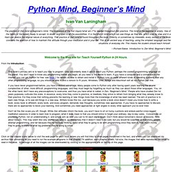 Python Mind, Beginner’s Mind