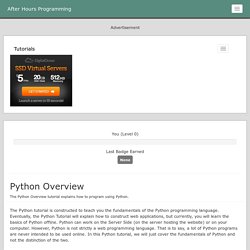 Python Tutorial