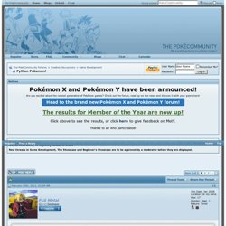 Python Pokemon! - The PokéCommunity Forums