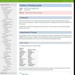 Python 3 Porting Guide — Porting to Python 3 v1 documentation