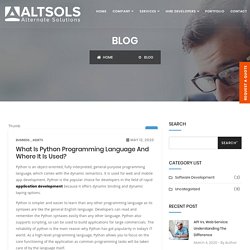 What Is Python Programming Language and Where It Is Used?