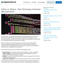 Python vs. Node.js: Which Programming Language Is better?