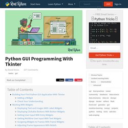 Python GUI Programming With Tkinter