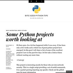 Some Python projects worth looking at