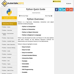 Python Quick Guide