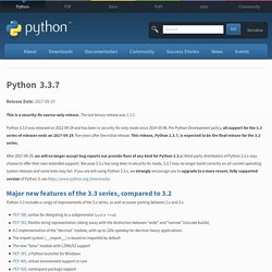 Python Release Python 3.3.7