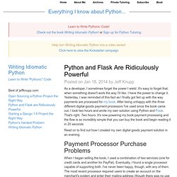 Python and Flask Are Ridiculously Powerful