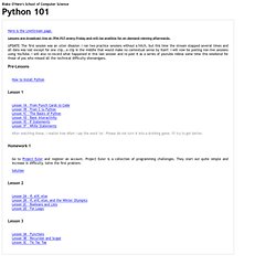 Python 101 : Blake O'Hare's School of Computer Science