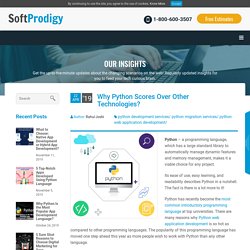 Why Python Scores Over Other Technologies?