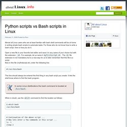 Python scripts vs Bash scripts in Linux