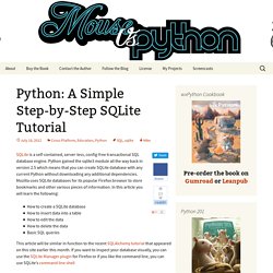 Python: A Simple Step-by-Step SQLite Tutorial