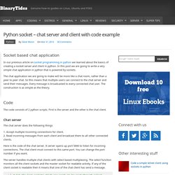 Python socket – chat server and client with code example