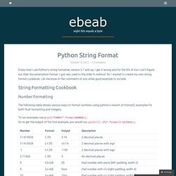 Python String Format – Solutions Log - Marcus Kazmierczak