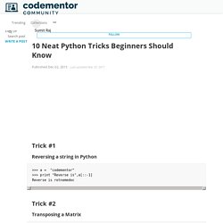 10 Neat Python Tricks Beginners Should Know