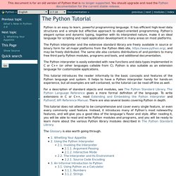 The Python Tutorial — Python 2.7.10 documentation