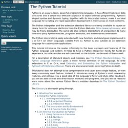 The Python Tutorial — Python v2.7.5 documentation