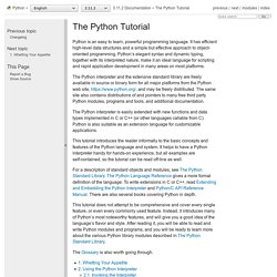 The Python Tutorial — Python v3.3.0 documentation