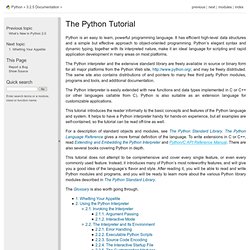 The Python Tutorial — Python v3.2