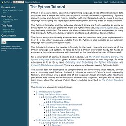 The Python Tutorial