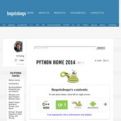 Python Tutorial: Home
