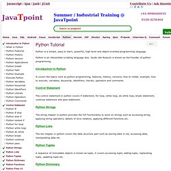 Python Tutorial - javatpoint