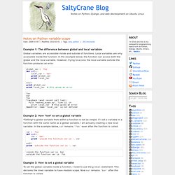 Sofeng&#039;s Blog: Notes on Python variable scope