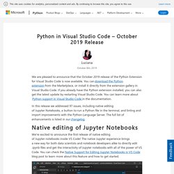 Python in Visual Studio Code – October 2019 Release