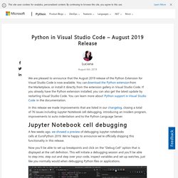 Python in Visual Studio Code – August 2019 Release
